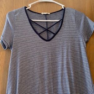 White and blue dress